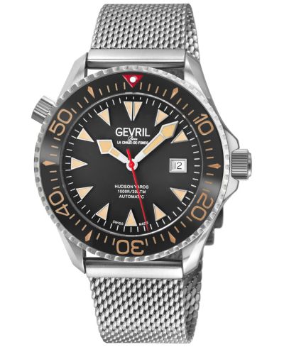 Мужские швейцарские автоматические часы Gevril Men's Hudson Yards Mesh band