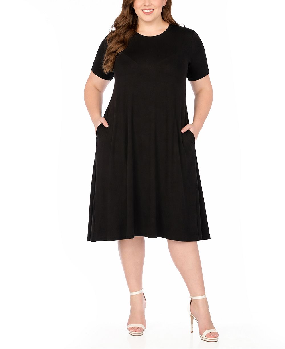 Платье миди White Mark Plus Size Tee Swing