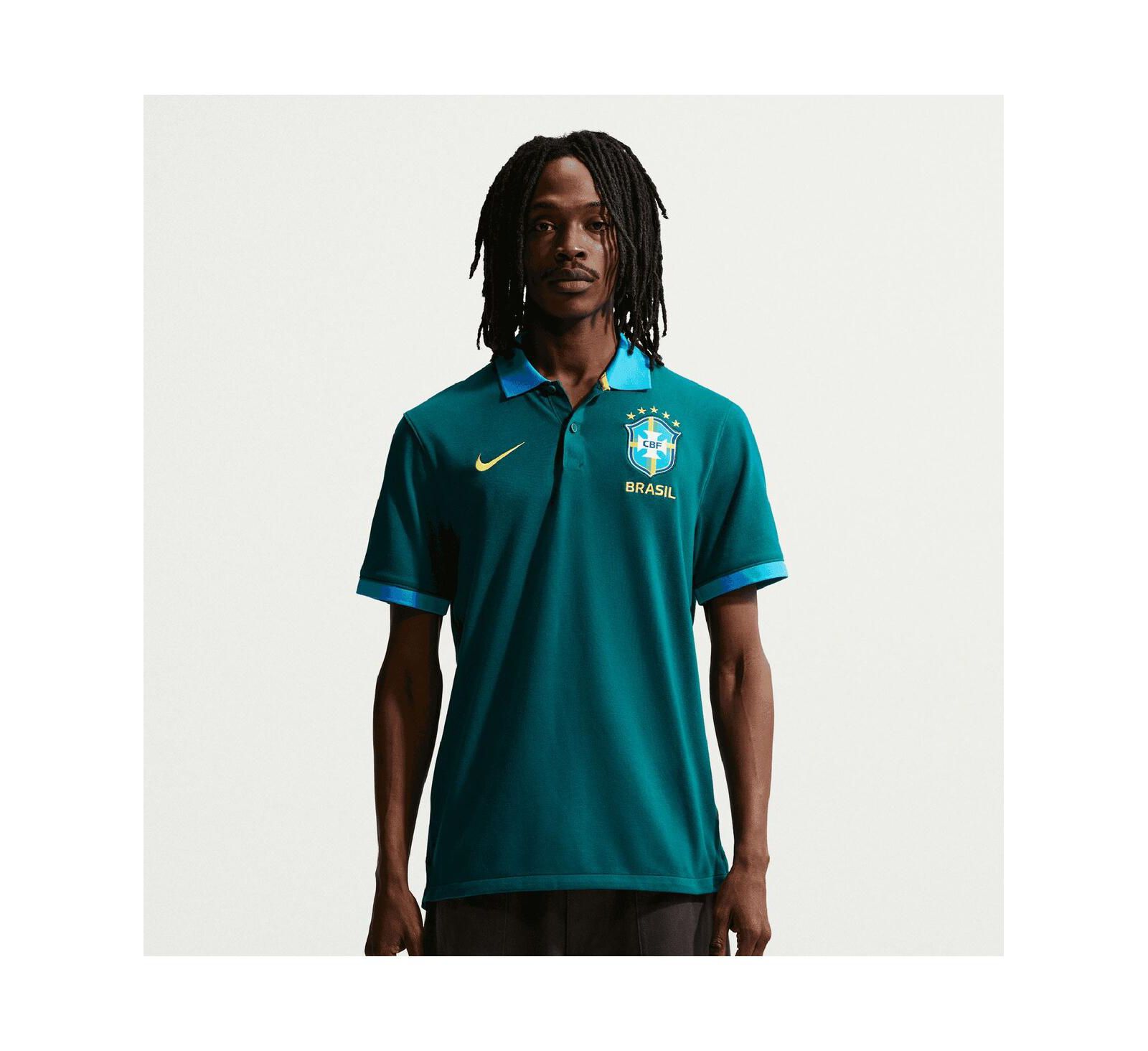 Мужское поло Nike Green Brazil National Team Dri-FIT