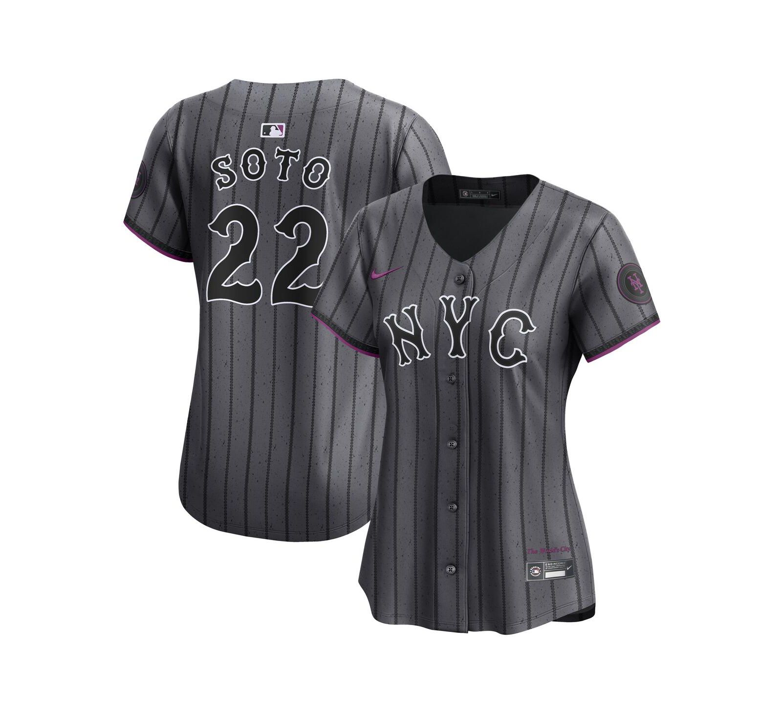 Джерси Nike Women's Juan Soto Gray New York Mets City Connect Limited