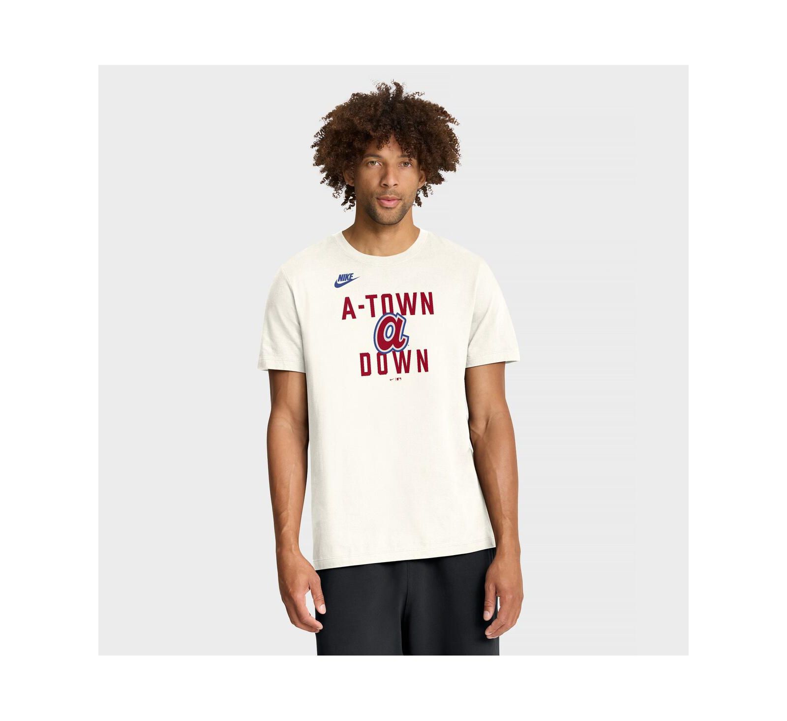 Nike Men's Cream Atlanta Braves Cooperstown Collection ‘70s Inspired T-Shirt