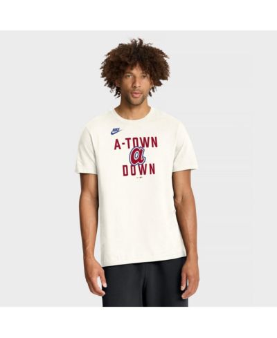Nike Men's Cream Atlanta Braves Cooperstown Collection ‘70s Inspired T-Shirt
