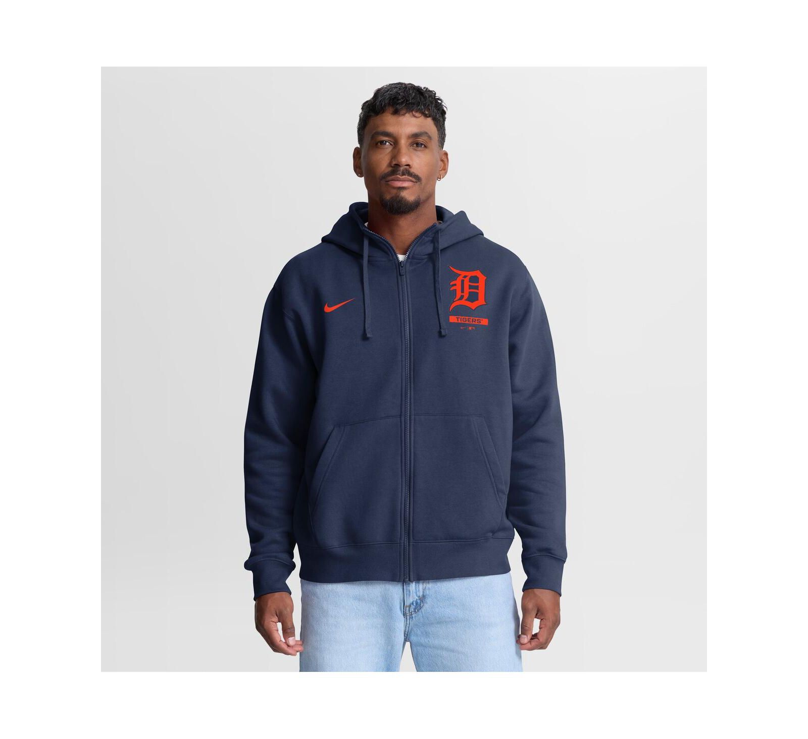 Nike Men's Navy Detroit Tigers Primetime Lockup Full-Zip Hoodie