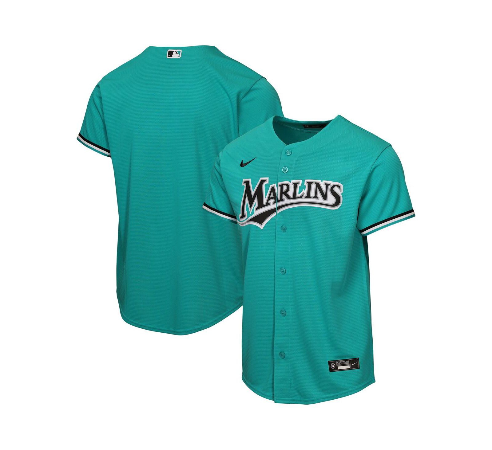 Детская джерси Nike Teal Miami Marlins Alternate Replica для мальчиков и девочек