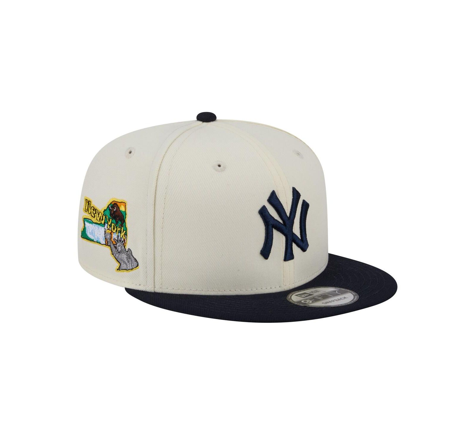 New Era Men's Cream/Navy New York Yankees Localized 9FIFTY Snapback Hat