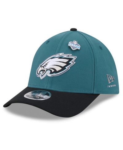 Мужская кепка New Era Midnight Green/Black Philadelphia Eagles 2026 NFL Draft 39THIRTY M-Crown Flex