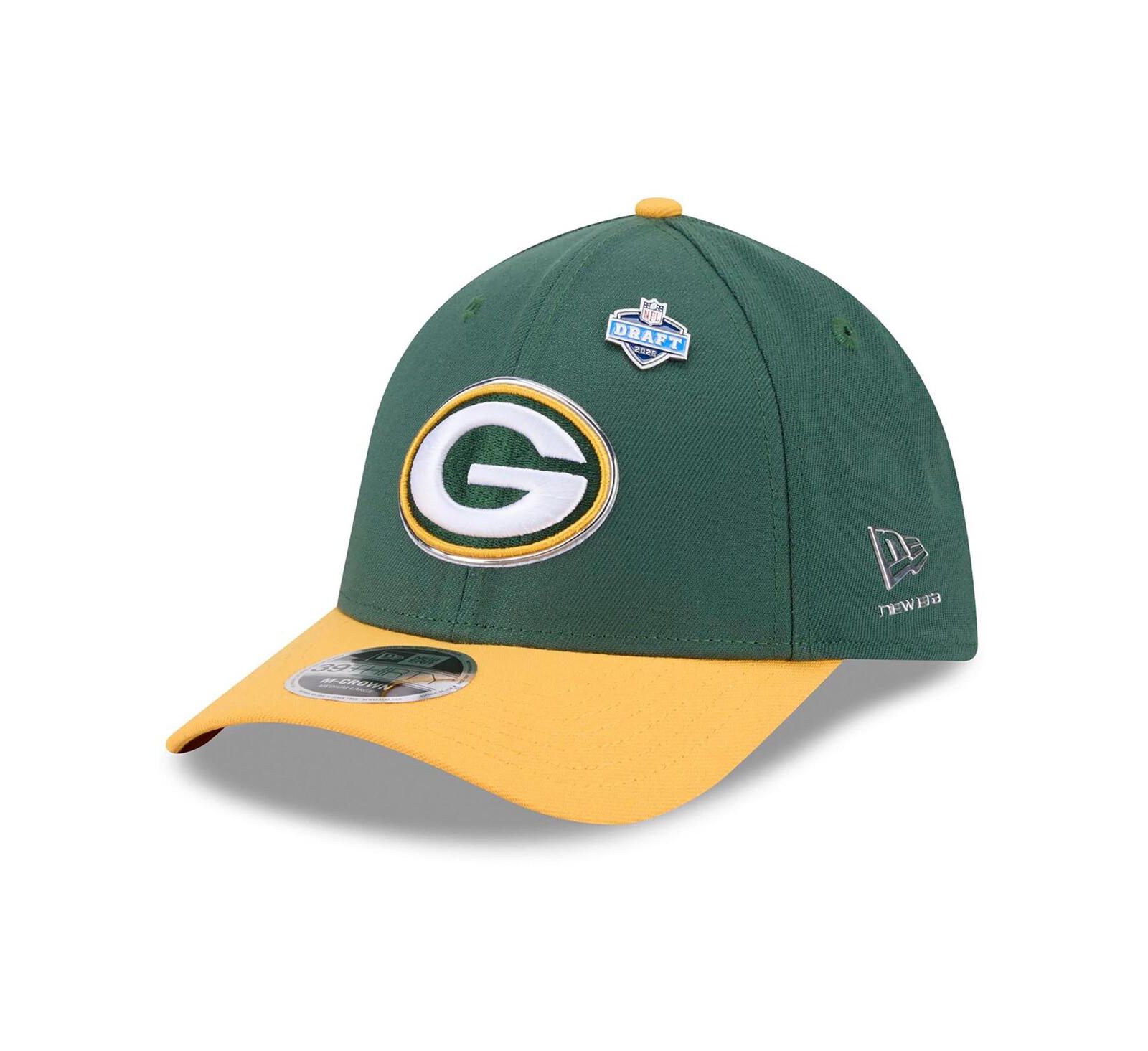 Мужская кепка New Era Green Bay Packers 2026 NFL Draft 39THIRTY M-Crown Flex Hat Green/Gold