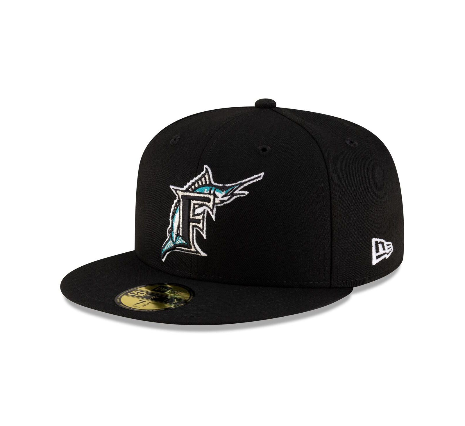 New Era Men's Black Florida Marlins On-Field Authentic Collection 59FIFTY Fitted Hat