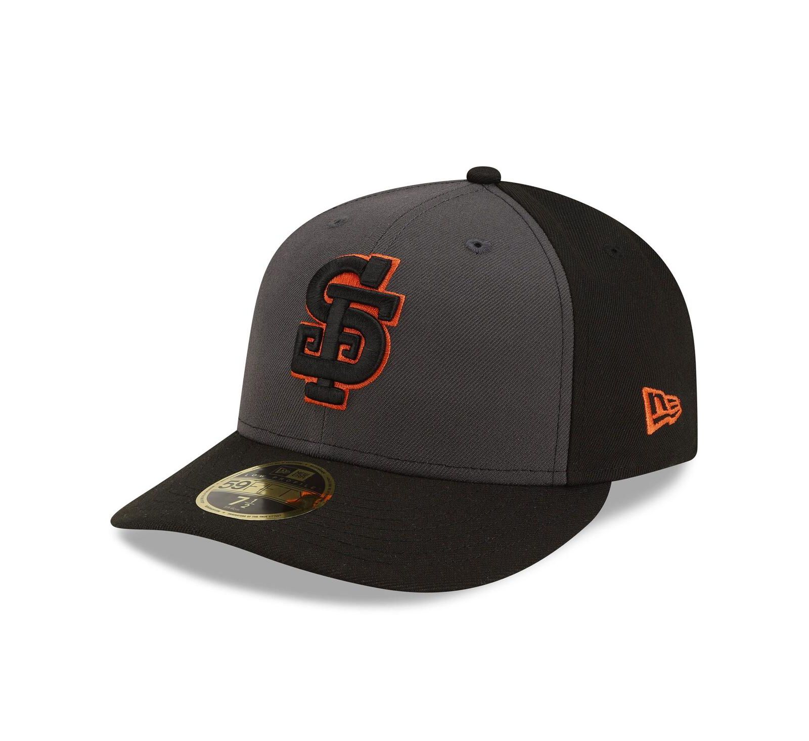 New Era Мужская кепка San Francisco Giants Authentic Collection Alternate Low Profile 59FIFTY, серая/черная