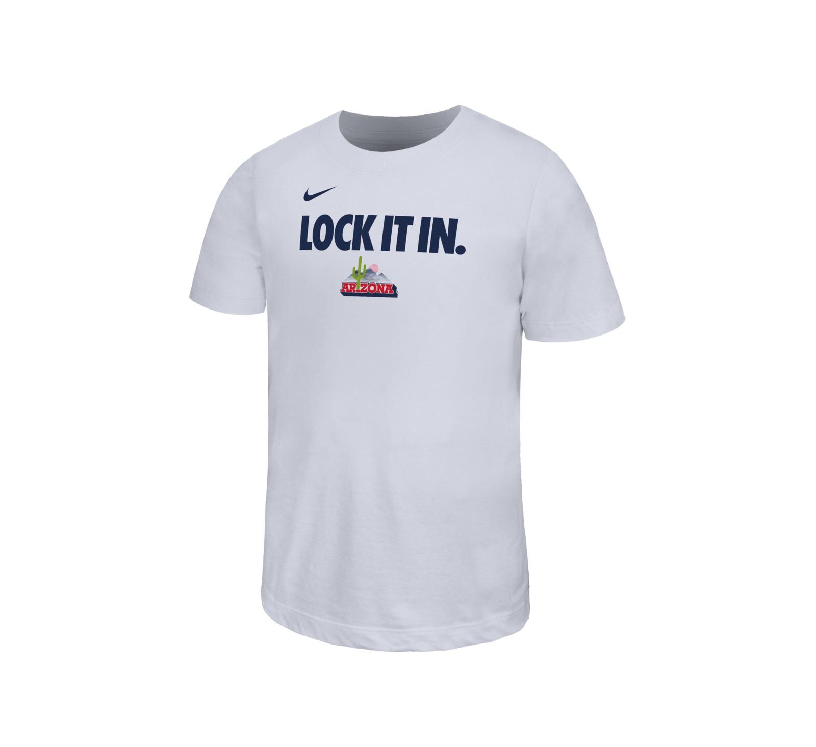 Детская футболка Nike Arizona Wildcats 2026 On-Court Bench Legend Dri-FIT белая