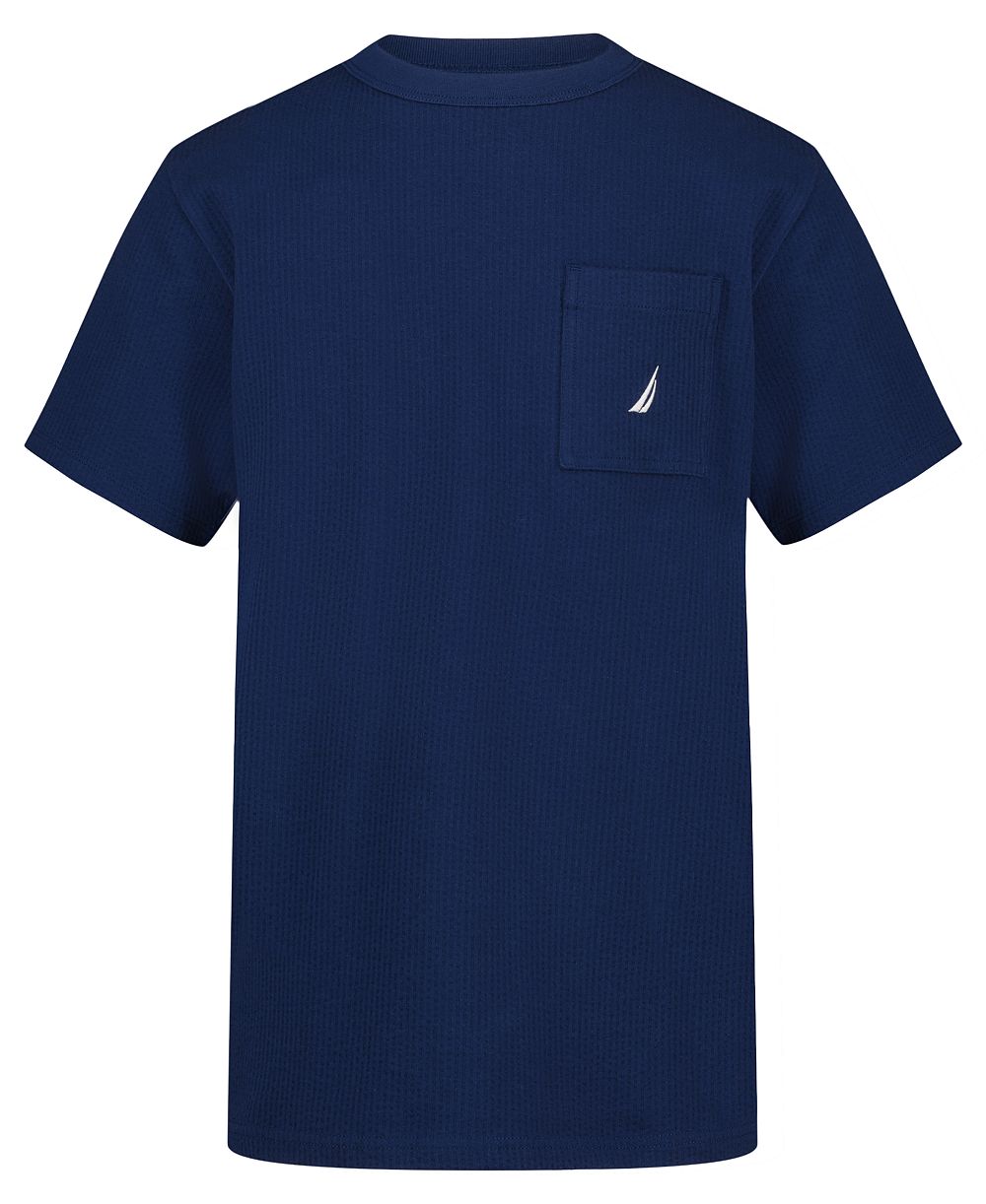 Boys 8-20 Solid Seersucker Knit Tee