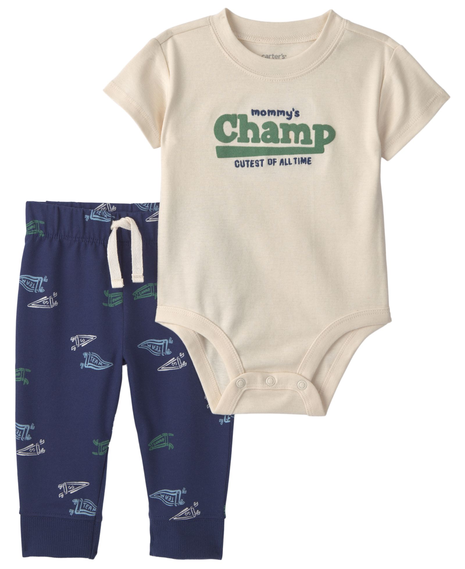 Carter's Детский комплект из боди и брюк French Terry Mommy's Champ, 2 шт