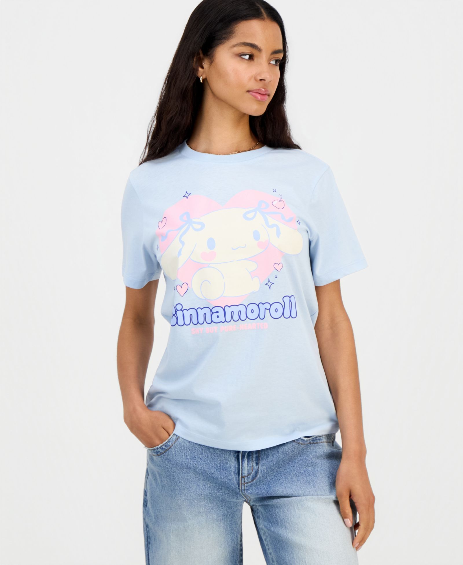 Футболка Grayson Threads Juniors' Cinnamoroll Bow Graphic-Print Tee