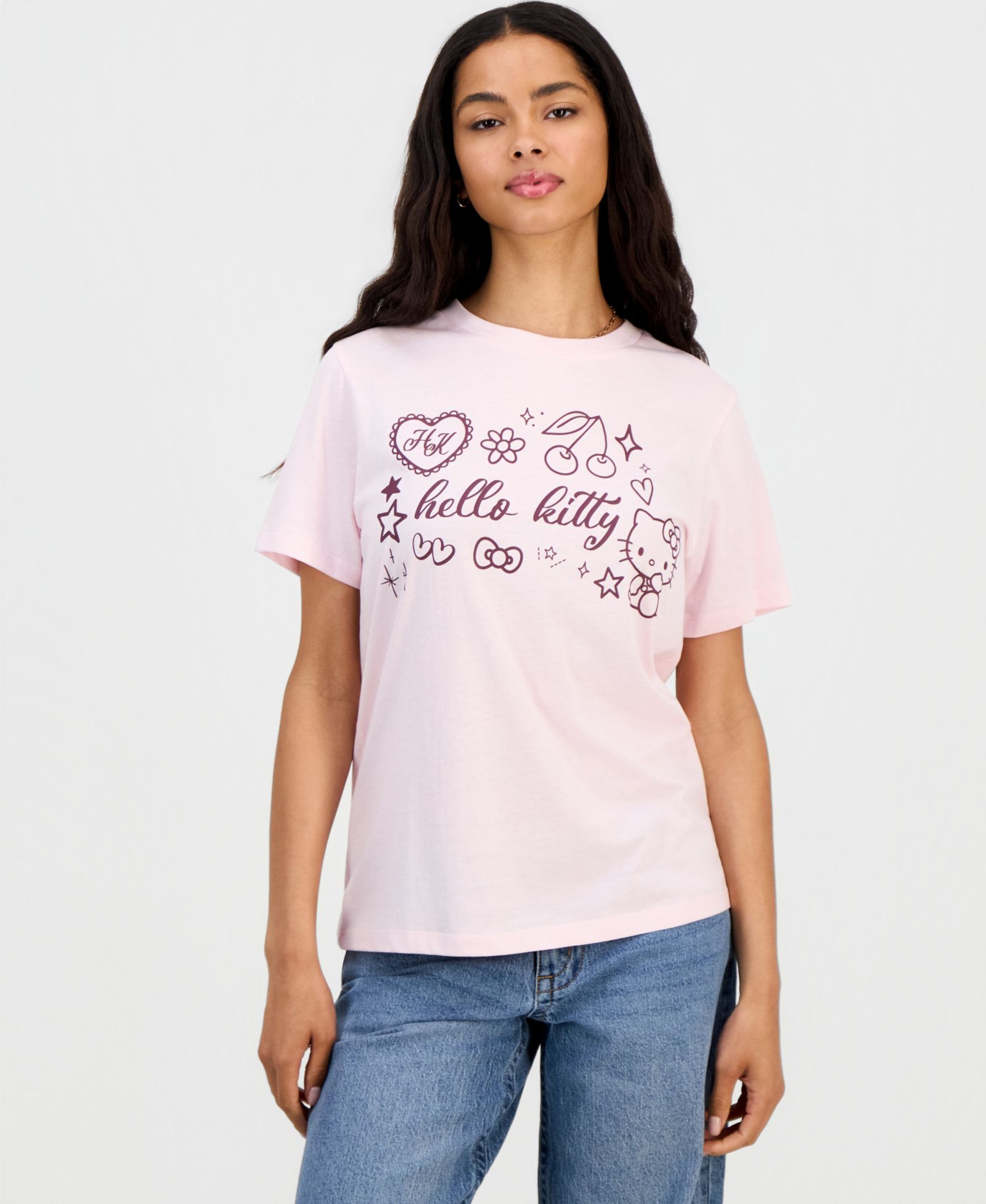 Детская футболка Grayson Threads, The Label Juniors' Hello Kitty Icons Graphic-Print Tee