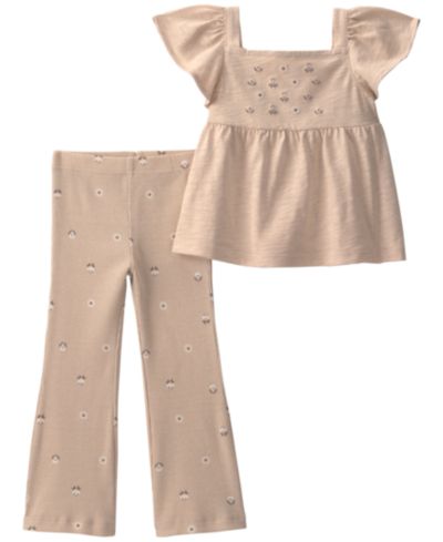 Carter's Toddler Girls' 2T-5T Floral Top and Pant, 2-Piece Set