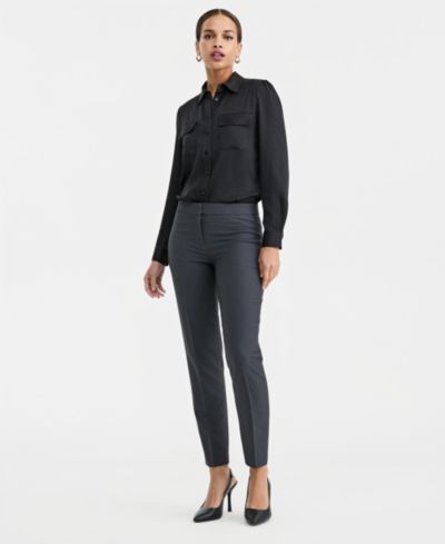 Bar III Women's Bi-Stretch Straight-Leg Dress Pants, Created for Macy's