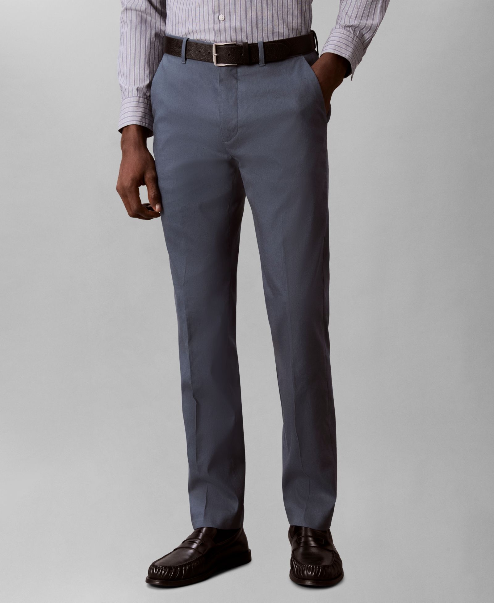 Брюки Calvin Klein Men's Linen Blend Slim-Fit