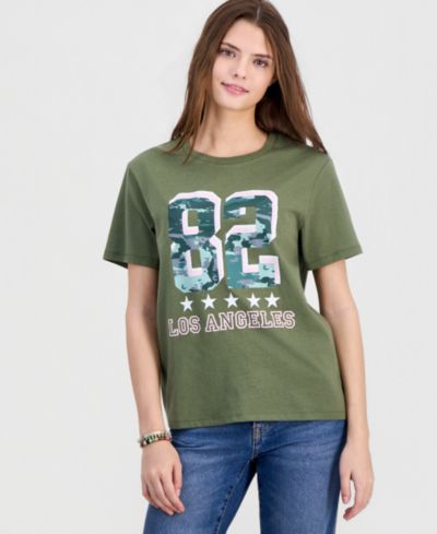 Детская футболка Love Tribe Junior's LA Number Camo Crewneck