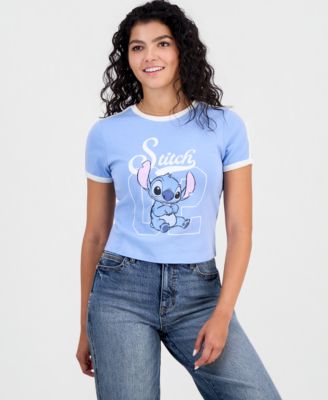 Детская футболка Disney Juniors' Stitch Sporty Ringer Tee