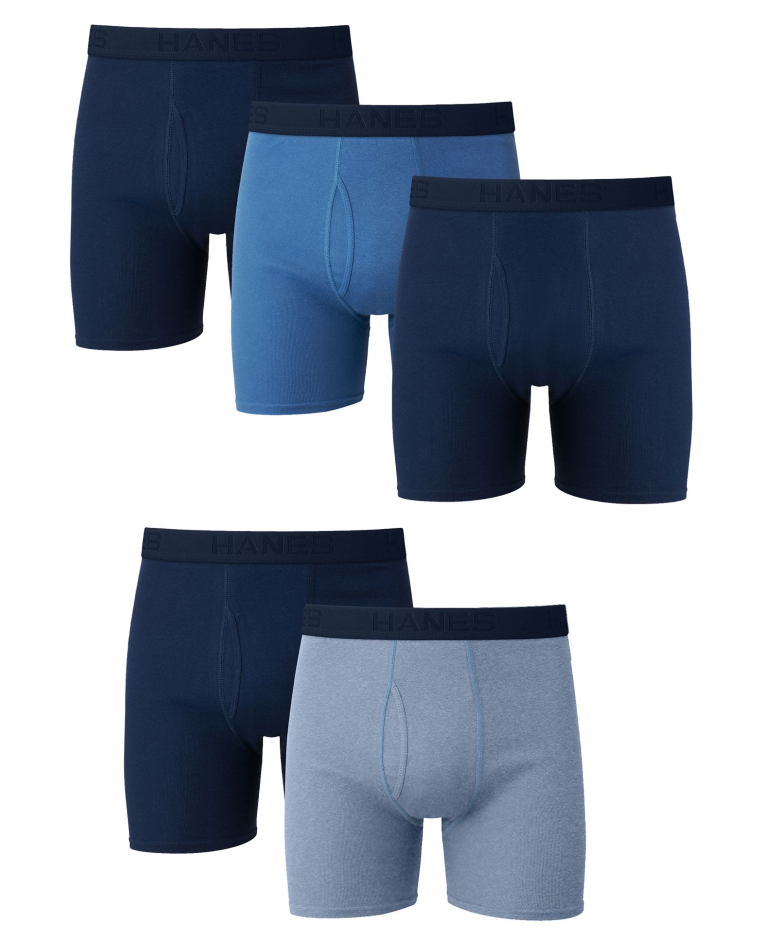 Hanes Men's Ultimate Stretch-Fit Boxer Briefs, 5-Pack