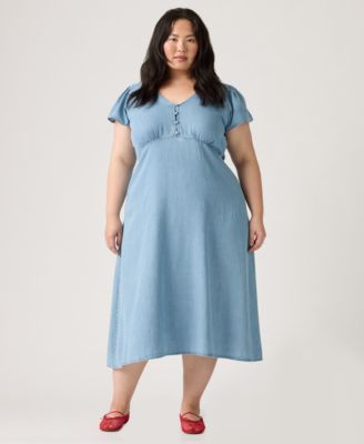 Женское платье Levi's® Plus Size Lilith Short-Sleeve Midi Dress