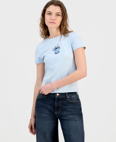 Детский укороченный топ Stitch Embroidered Crewneck Baby