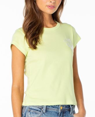 Roxy Women's Surf Day Embroidered 90s Baby Fitted T-Shirt