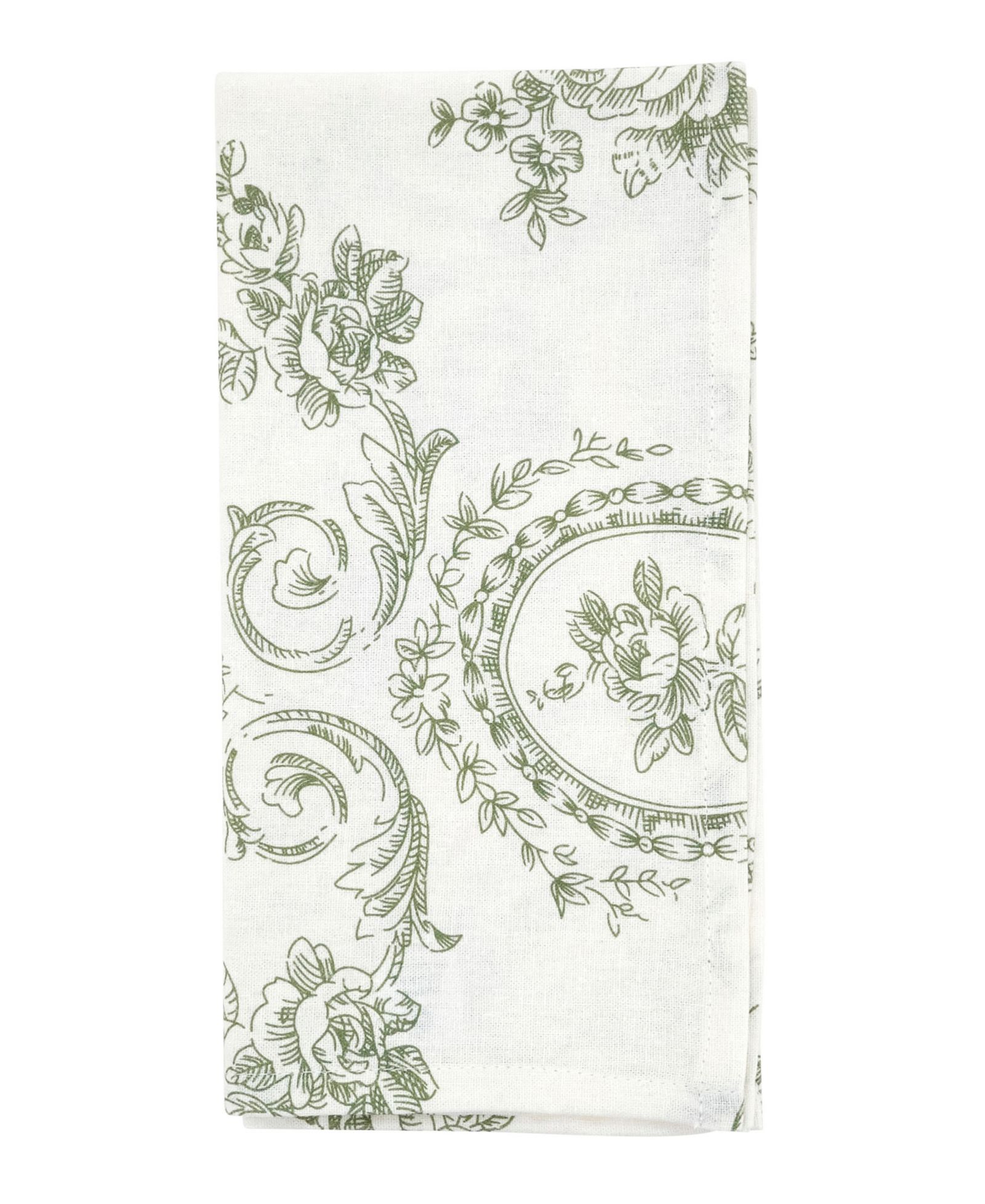 Saro Lifestyle Botanical Linen Blend Decorative Napkins, Set of 4