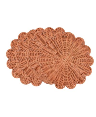 Подставки под тарелки Saro Lifestyle Woven Rattan 4-Piece