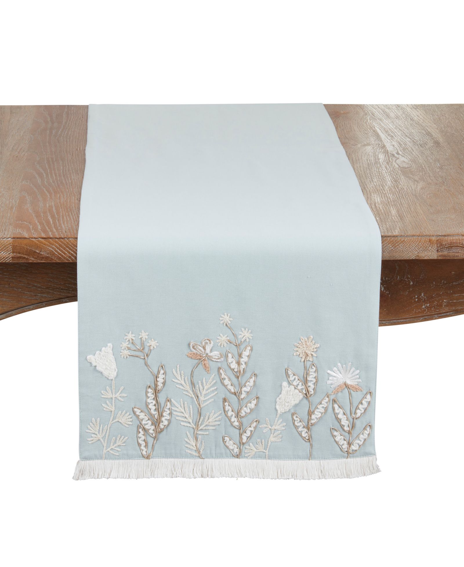Скатерть-дорожка Saro Lifestyle Embroidered Meadow, 16" x 72"