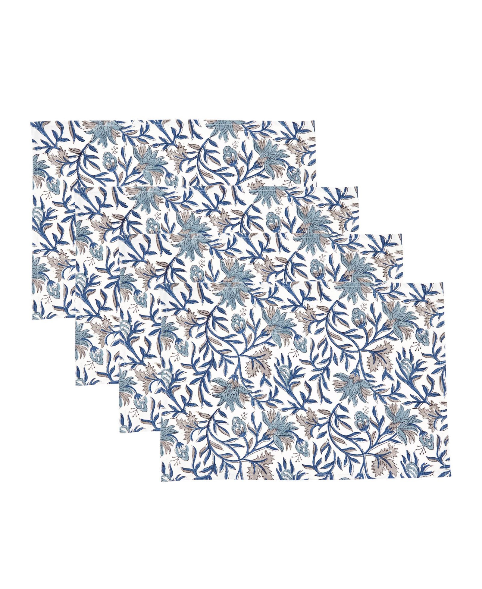 Saro Lifestyle подставки под тарелки Saro Lifestyle Botanical Floral Cotton, комплект из 4 шт.