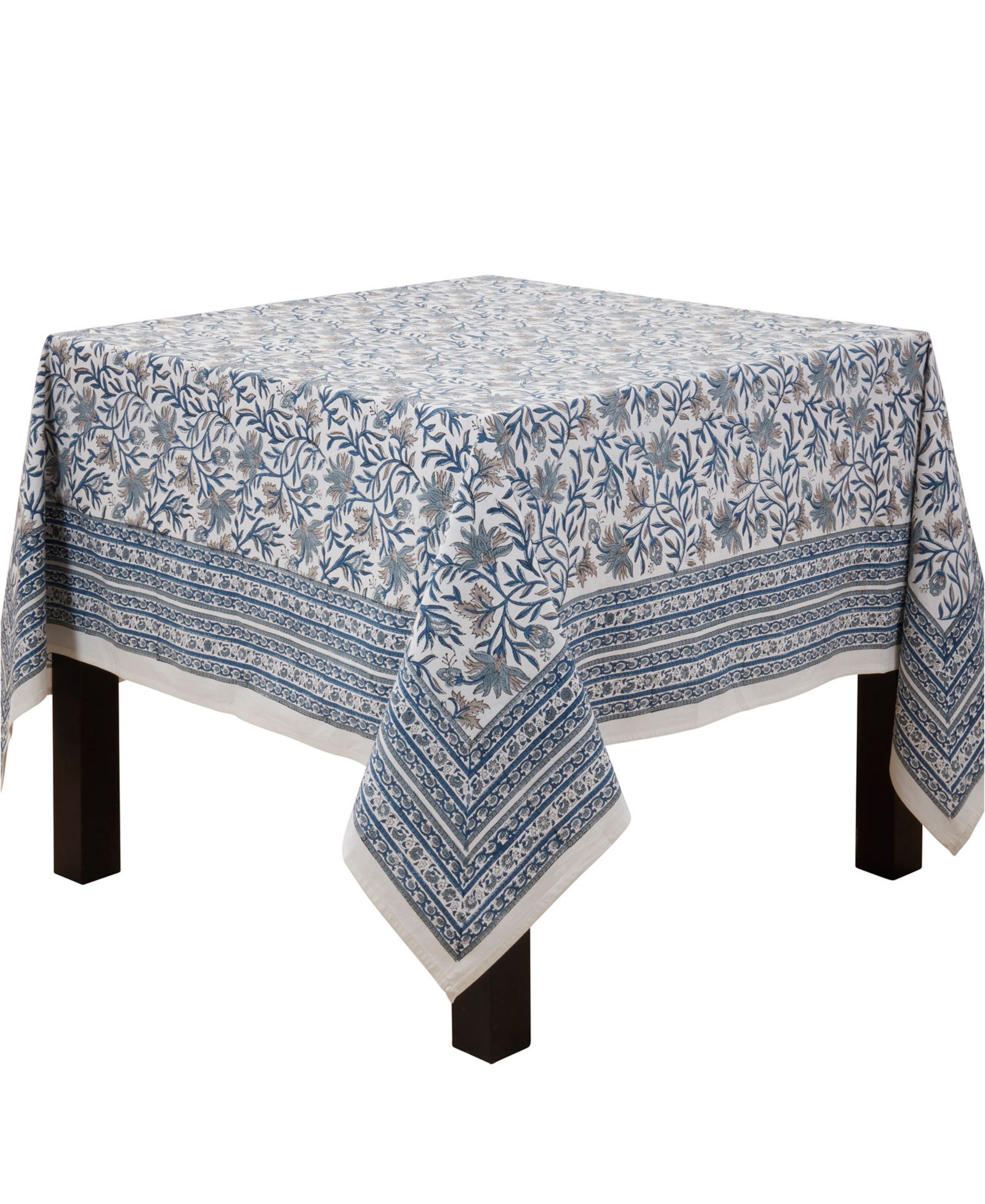 Saro Lifestyle Floral Cotton Tablecloth, 70" x 70"