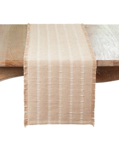 Дорожка на стол Saro Lifestyle Woven Jute and Wool 14" x 72"