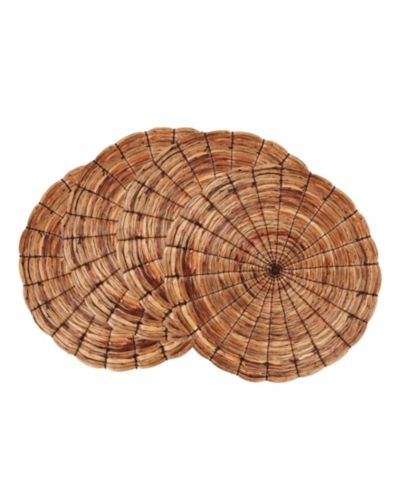 Круглые салфетки Saro Lifestyle Woven Water Hyacinth, набор из 4 шт
