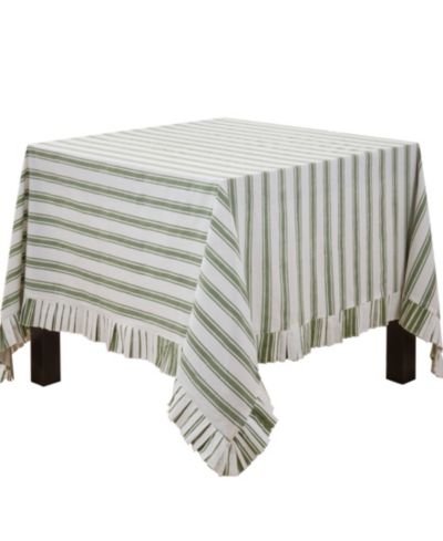 Хлопковая скатерть в полоску Saro Lifestyle, 70" x 70"