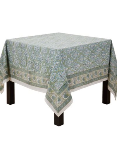 Хлопковая скатерть Saro Lifestyle Ornate Floral Border, 70" x 70"