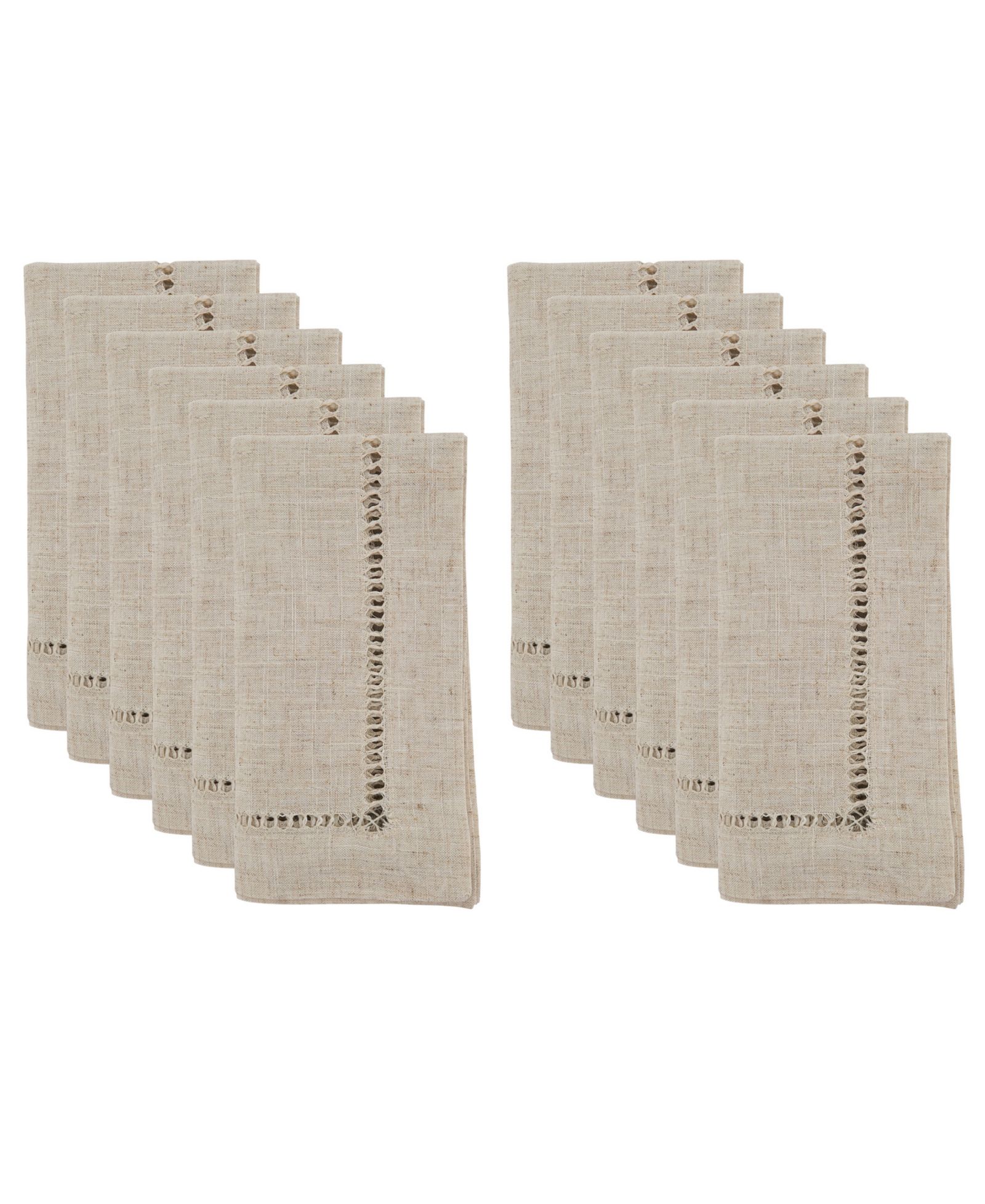Декоративные салфетки Saro Lifestyle Stitched Border 12 Pc.
