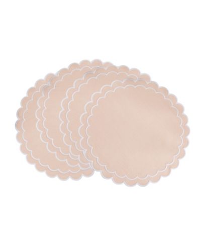 Saro Lifestyle Scalloped Cotton Placemats, Set of 4