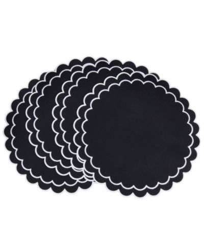 Saro Lifestyle Scalloped Cotton Placemats, Set of 4