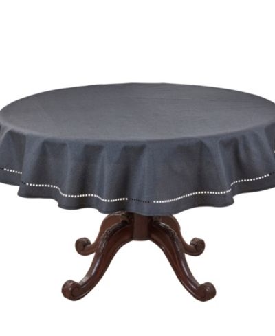 Saro Lifestyle Solid Textured Tablecloth, 60" Round