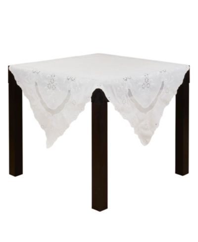 Saro Lifestyle льняная скатерть с кружевом Cutwork 54" x 54"