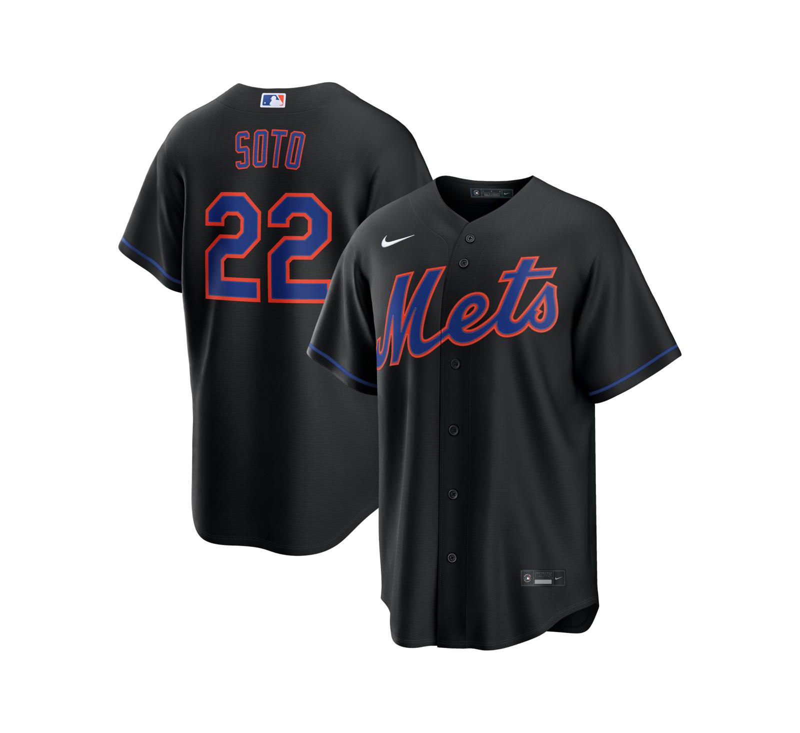 Nike Men's Juan Soto Black New York Mets Alternate Replica Jersey