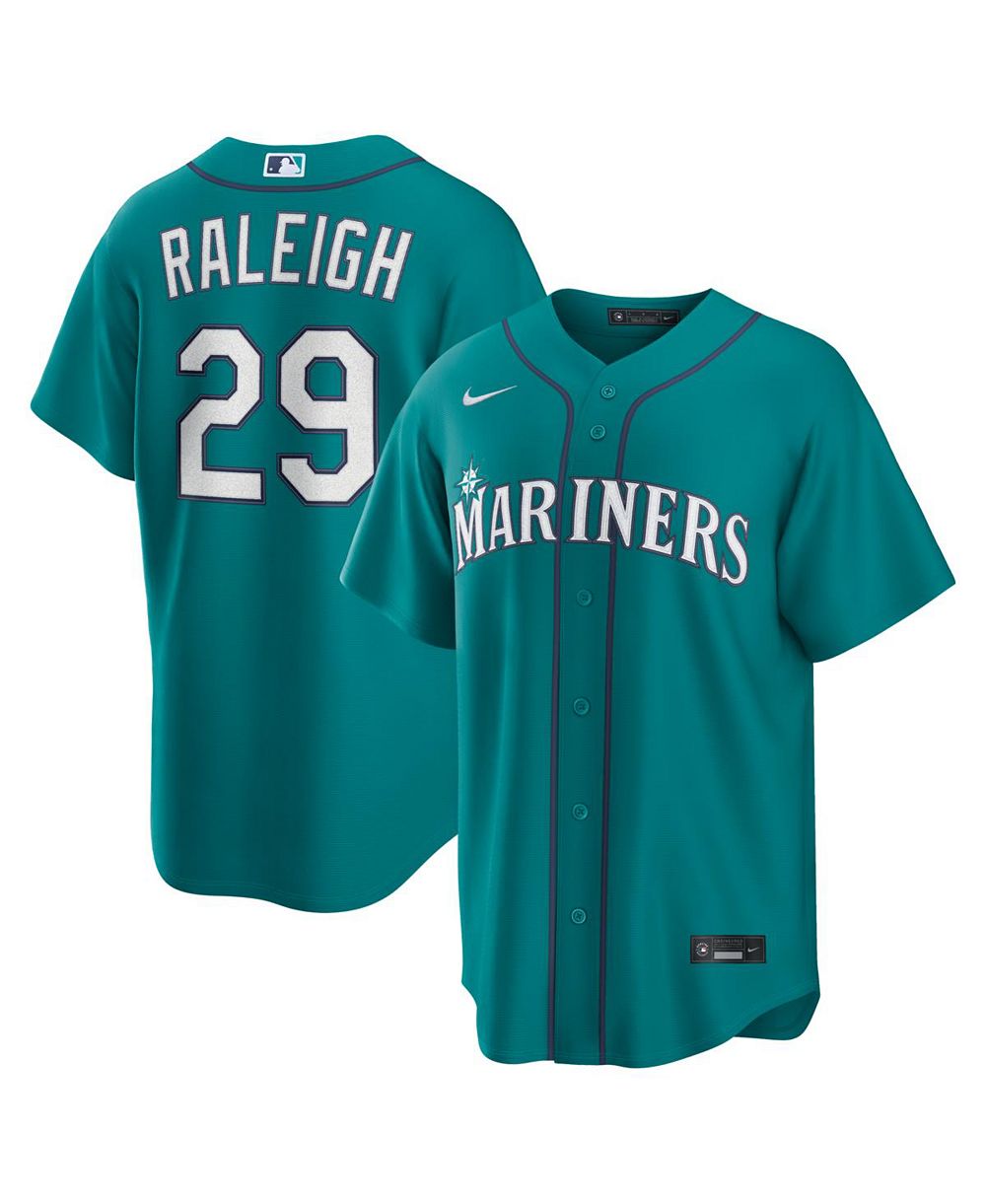 Мужская джерси Nike Cal Raleigh Teal Seattle Mariners Alternate Replica