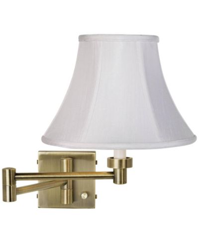 Barnes and Ivy Настенная лампа с откидным механизмом, тканевый абажур Bell Shade