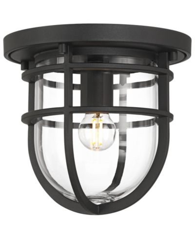 John Timberland Ballast 7 High Modern Outdoor Flush-Mount Light Fixture Ceiling Porch Weatherproof Textured  Finish