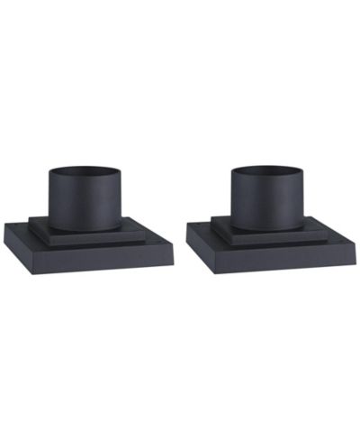 John Timberland 5 Wide x 3 High Modern Post Light Mount Adapter Porch House Exterior Set of 2 Weatherproof Metal
