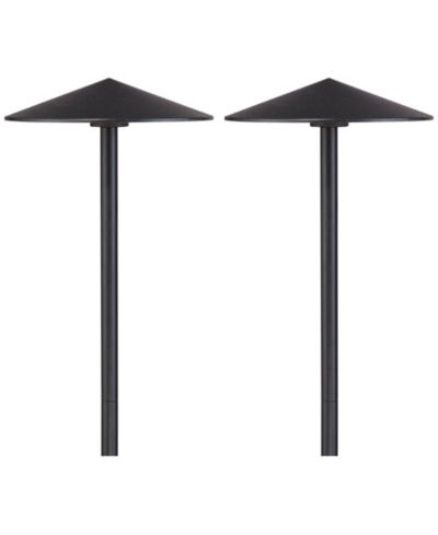 John Timberland Chesapeake 21 High Modern Outdoor Landscape Path Lights Porch House Set of 2 LED Bulb  Metal Metal Shade