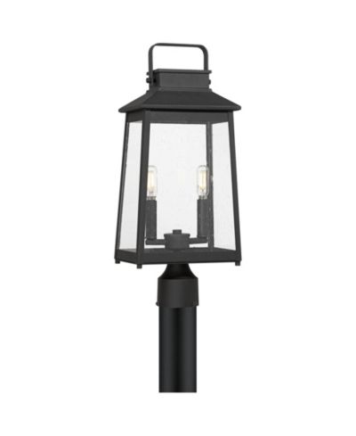 John Timberland Jubliee 20  High Modern Outdoor Post Light Fixture Pole Porch House 2-Light Metal Clear Glass Shade