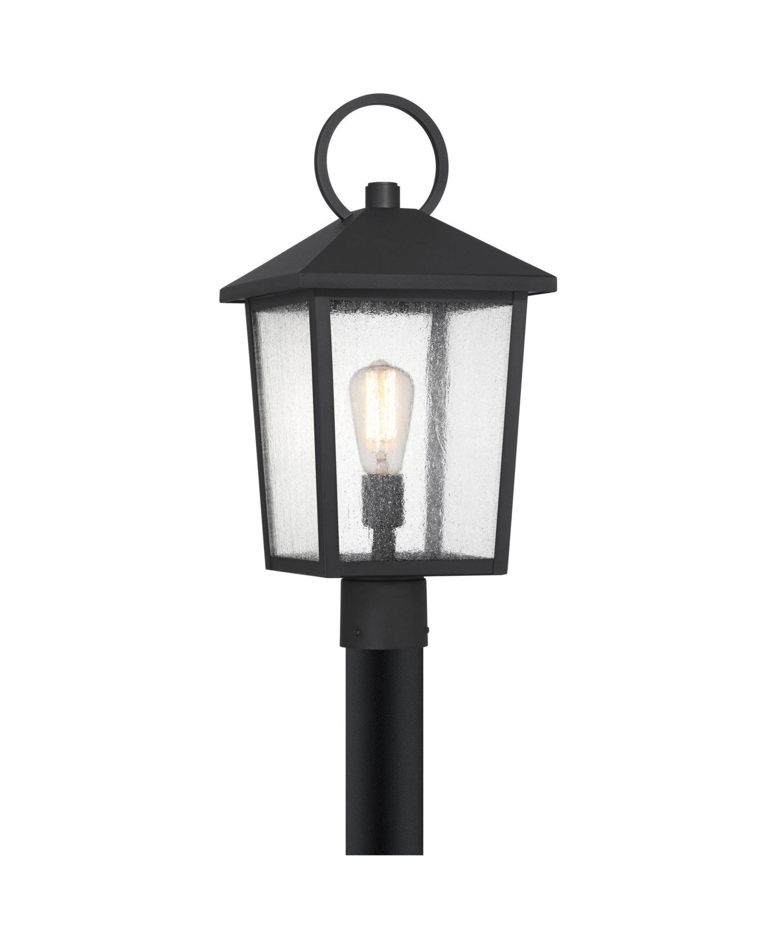 John Timberland Westmont 20 High Modern Outdoor Post Light Fixture Pole Porch Weatherproof Sand  Aluminum Glass Shade