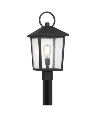 John Timberland Westmont 20 High Modern Outdoor Post Light Fixture Pole Porch Weatherproof Sand  Aluminum Glass Shade